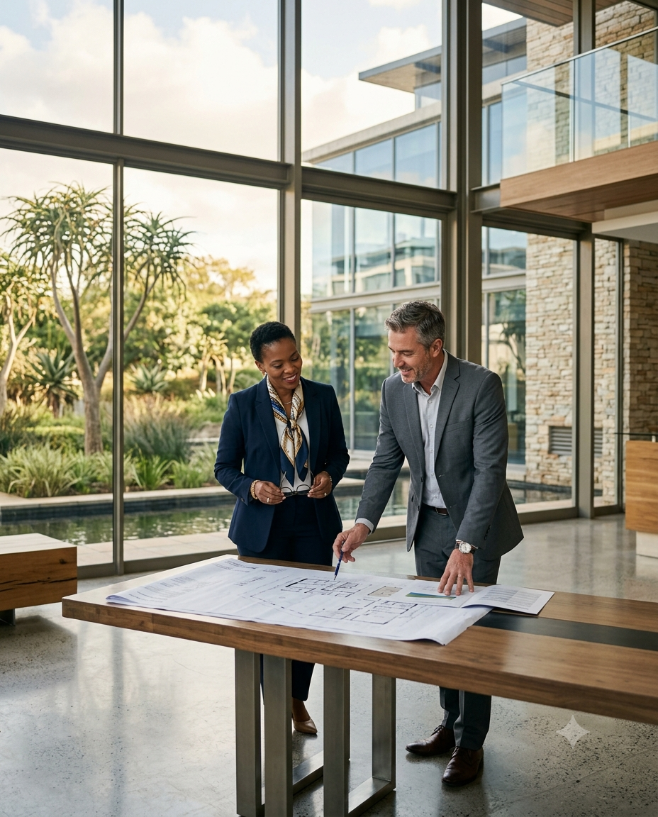 Property owner discussing the future potential of an asset